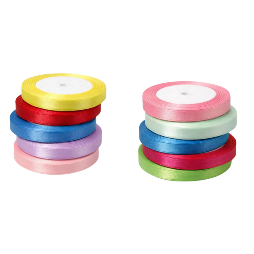 Set x10 role satin, 10mm latime, 22.86m,mix