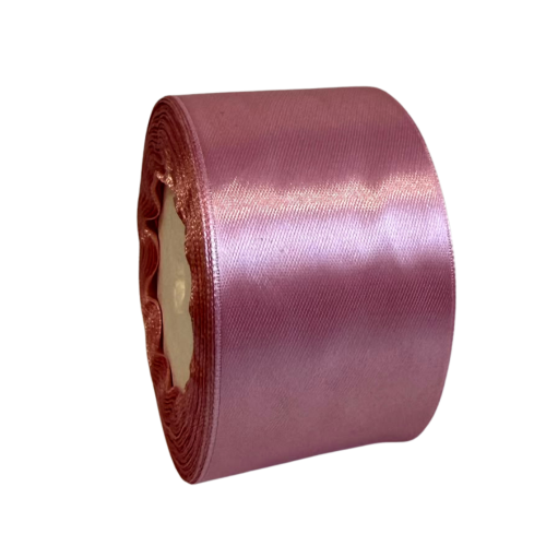 Rola satin, 50mm latime, 22.86m lungime,roz pudra